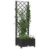 vidaXL Hagepotte med espalier svart 40x40x121,5 cm PP