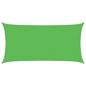 vidaXL Solseil 160 g/m&sup2; rektangul&aelig;r lysegr&oslash;nn 2x3,5 m HDPE