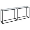 vidaXL Konsollbord hvit marmor 200x35x75,5 cm herdet glass