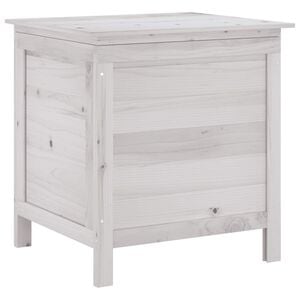 vidaXL Putekasse hvit 50x49x56,5 cm heltre gran