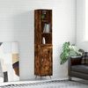 vidaXL Highboard r&oslash;kt eik 34,5x34x180 cm konstruert tre