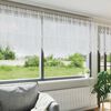 vidaXL Blondegardin med gardiner Blomster Hvit 100 x 1200 cm Polyester