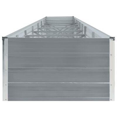 vidaXL Høybed galvanisert stål 600x80x45 cm grå