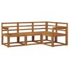 vidaXL Utend&oslash;rs sofa-sett 4 pcs Naturlig Solid akasietre
