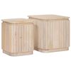 vidaXL H&aring;ndlaget sidebordsett 2 pcs Hvit 45 x 45 x 45 cm