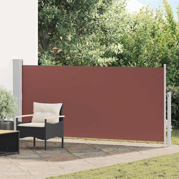 vidaXL Uttrekkbar sidemarkise 140 x 300 cm brun
