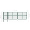 vidaXL Hageport st&aring;l 150x495 cm gr&oslash;nn