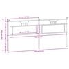 vidaXL Utskiftbar sengegavl brun eik 193 cm konstruert tre og st&aring;l