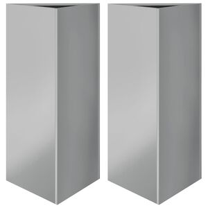 vidaXL Plantekasser 2 stk trekantet 40x34,5x75 cm galvanisert st&aring;l