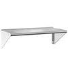 vidaXL Vegghylle 100x45x31 cm s&oslash;lv rustfritt st&aring;l
