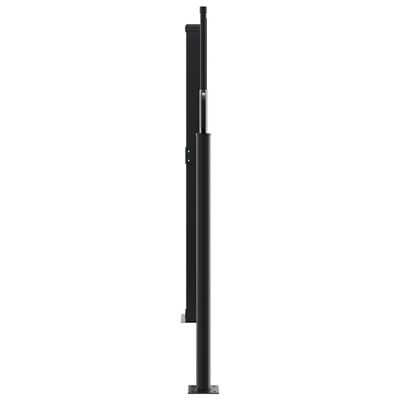 vidaXL Uttrekkbar sidemarkise svart 120x1200 cm