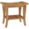 vidaXL Sidebord til baderom 50x35x45 cm heltre teak