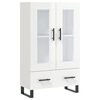 vidaXL Highboard h&oslash;yglans hvit 69,5x31x115 cm konstruert tre