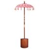 vidaXL Balinesisk parasoll med base 2 stk. Rosa