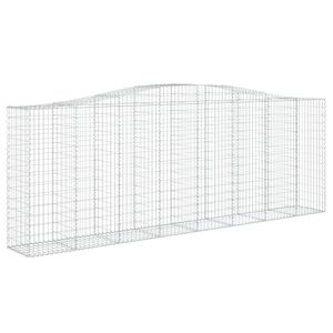 vidaXL Gabionkurv buet 400x50x140/160 cm galvanisert jern