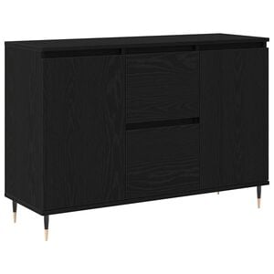 vidaXL Serviesskap Svart Eik 101,5 x 35 x 70 cm Konstruert tre