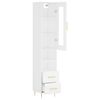vidaXL Highboard hvit 34,5x34x180 cm konstruert tre
