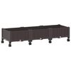 vidaXL Hagekrukke med hjul Brun 120 x 40 x 33 cm PP