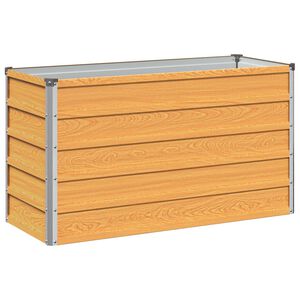 vidaXL Hevet Hagebed Naturlig 100 x 40 x 55 cm kaldvalset st&aring;l