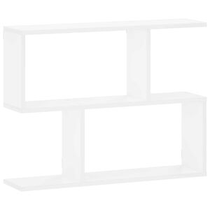 vidaXL Vegghylle Hvit 72 x 17 x 55.5 cm Konstruert tre
