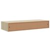 vidaXL Veggmontert skuffehylle eik og hvit 60x23,5x10cm MDF