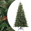 vidaXL Kunstig sammensatt juletre gr&oslash;nn 210 cm PVC, PE og St&aring;l
