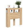 vidaXL Sengegavl med LED sonoma eik 100x18,5x103,5 cm konstruert tre
