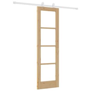vidaXL Skyved&oslash;r ORKDAL 61 x 198,5 cm Massivt furutre og glass Naturlig