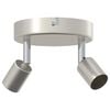 vidaXL Takspot med s&oslash;kelys Nikkel 12 x 8 cm St&aring;l