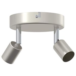 vidaXL Takspot med s&oslash;kelys Nikkel 12 x 8 cm St&aring;l