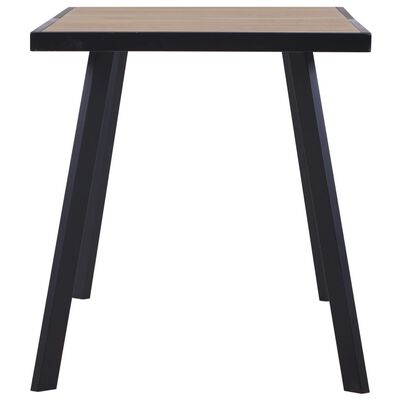 vidaXL Spisebord lys trefarge og svart 140x70x75 cm MDF