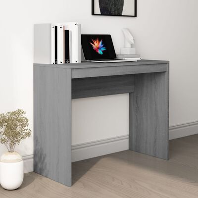 vidaXL Skrivebord grå sonoma 90x40x72 cm konstruert tre