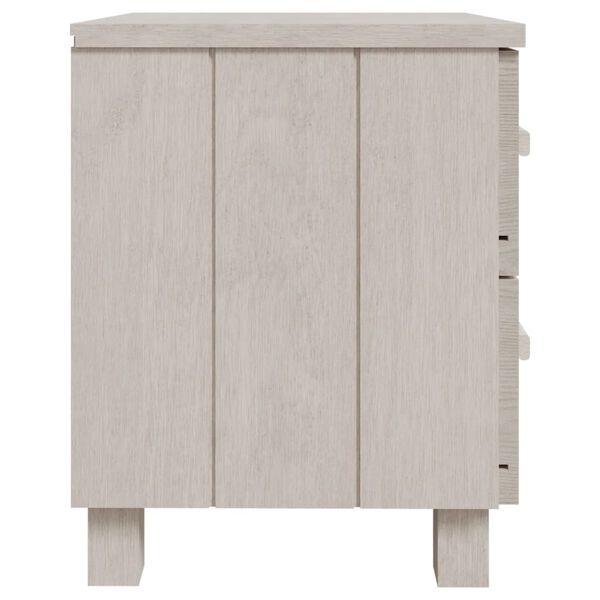 vidaXL Nattbord HAMAR hvit 40x35x44,5 cm heltre furu