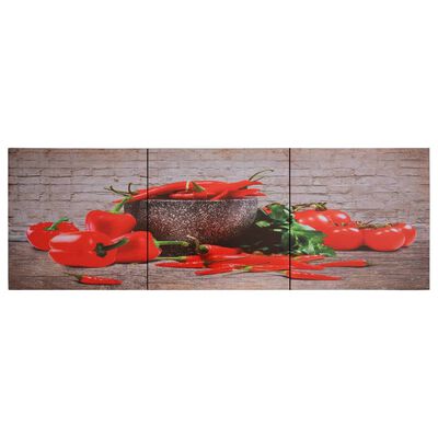 vidaXL Lerretsbilde paprika flerfarget 120x40 cm