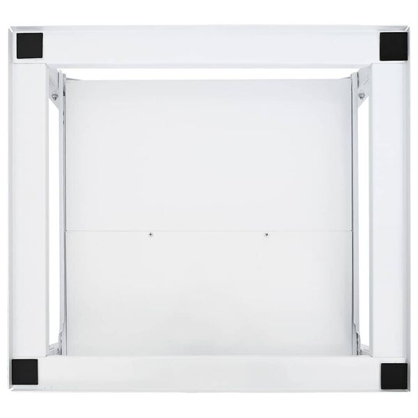 vidaXL Vaskemaskinstativ med uttrekkbar hylle hvit