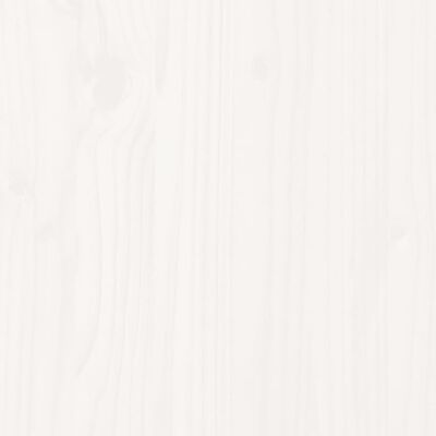 vidaXL Utendørs fotskammel med pute hvit heltre furu