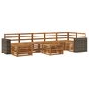 vidaXL Utend&oslash;rs sofa-sett 8 pcs Naturlig Solid akasietre