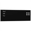 vidaXL veggmontert magnettavle svart 60x20 cm herdet glass