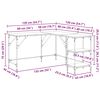 vidaXL Skrivebord sonoma eik 139x139x75 cm konstruert tre