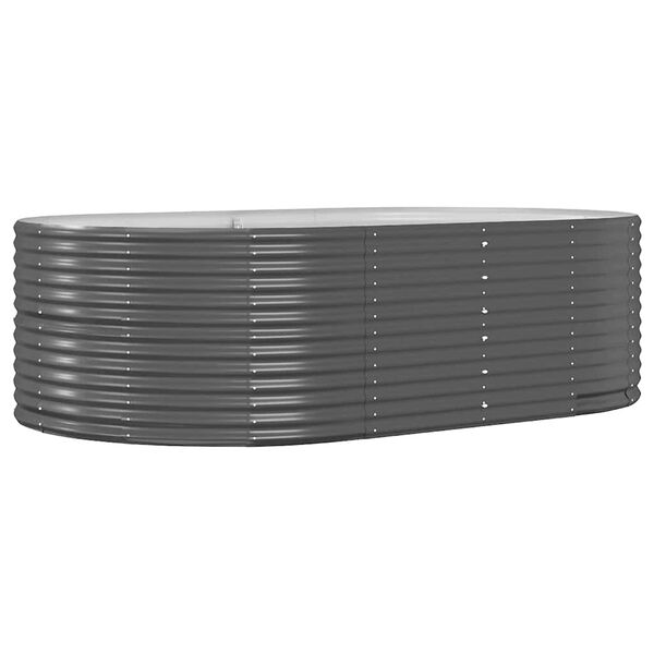 vidaXL H&oslash;ybed antrasitt 212x140x68 cm galvanisert st&aring;l