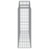 vidaXL Gabionkurver buede 9 stk 200x50x120/140 cm galvanisert jern