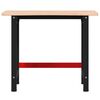 vidaXL Arbeidsbenk 100x(55-60)x81,5 cm heltre b&oslash;k