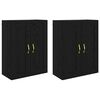 vidaXL Vegghengt skap 2 stk. Svart Eik 69,5 x 34 x 90 cm