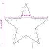 vidaXL Julelys stjernesilhuett 80 LED varm hvit