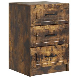 vidaXL Nattbordskap R&oslash;kt Eik 43 x 41 x 63,5 cm Konstruert tre