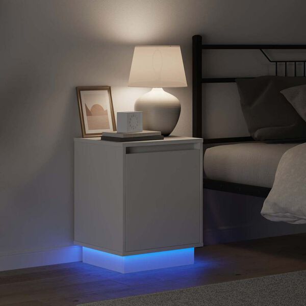 vidaXL Nattbordskap Hvit 39 x 34,5 x 50 cm Konstruert tre