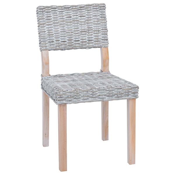 vidaXL 2 pcs Hvitvask 45 x 55 x 84 cm Kubu Rattan