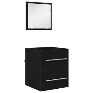vidaXL Baderomsinnredningssett med skuff Svart 41 x 38,5 x 48 cm