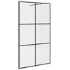 vidaXL Dusjvegg med klart ESG-glass 115x195 cm svart