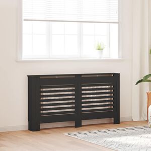 vidaXL Radiatordeksel svart 152x19x81,5 cm MDF